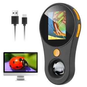 Sk-370-b-us Skybasic Macro Handheld Digital Microscope Fixed Focus 2 Inch Ips Screen 500x Mini Micros