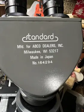 164294 Standard Microscope Mfd. For Abco Dealers Inc. Milwaukee Wi 53217