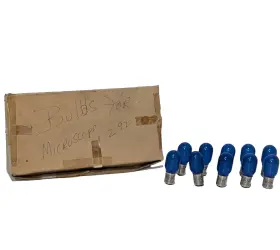 Ma-726 Swift Lot Of 10 Blue Microscope Bulb Lamps 120v 20w Made In Japan