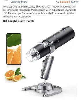 1000x T Takmly 973692190974 50x - Wifi Smart App Digital Microscope Coin Magnifier 1080p Ios