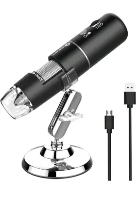 B07pvmrzqh T Takmly Wireless Digital Microscope - 24 Bit Dps 1000x Magnification-black Ttakmly