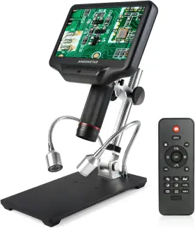 Hm-407 Technologies Hdmi/lcd/usb Digital Manual Focus Microscope With 7 Inch Lcd Screen 4mp Resol