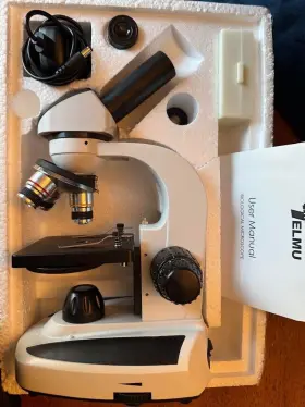 Tm-07 Telmu Biological Microscope Revolving Turret Objectives Of 4x 10x 40x #2