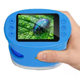 Inskam382b Temodu Kids Microscope 2.0 Inch Screen 1000x Digital For 382 Blue