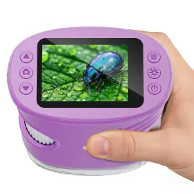 Inskam382c Temodu Kids Microscope 2.0 Inch Screen 1000x Digital For 382 Purple