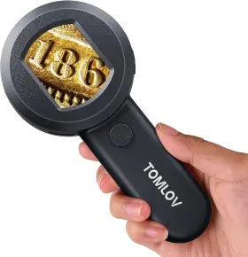 Tomlov 313053627644 P10 Microscope For Adults Kids Handheld Coin Magnifier With Light Er