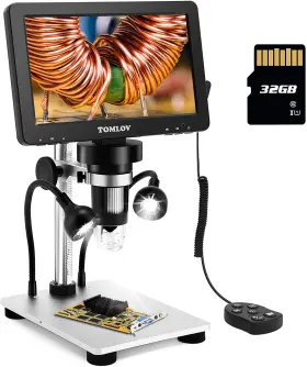 1200x Tomlov 680358215815 Dm9 Digital Microscope 7-inch Lcd Screen Magnification 12mp