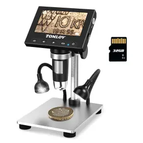 200x-1000x Tomlov 973692201618 4.3 Inch Lcd Digital Microscope Error Coin Photo/video