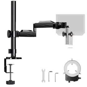 Am04 Tomlov Microscope Arm Stand 360 Adjustable Metal Bracket With Ring Light For