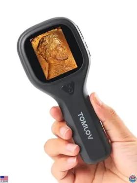 B0f6ckj3p3 Tomlov 20x Handheld Digital Microscope With Led Light And 2 Inch Screen For Coins Jewels