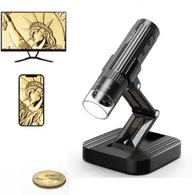 Dm1s Tomlov Wifi Coin Microscope Camera Magnifier With Stand For Iphone Ipad Used