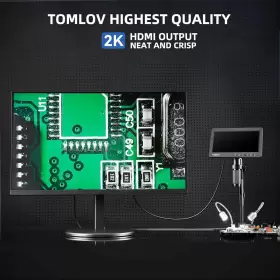 Dm209 Tomlov Hdmi Industrial Digital Video Microscope Camera C Mount Usb 7 Inch Screen #3