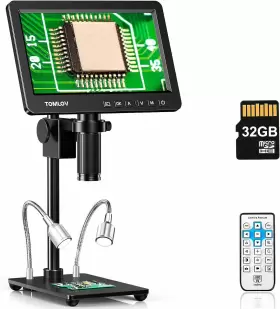 Dm209 Tomlov Hdmi Industrial Digital Video Microscope Camera C Mount Usb 7 Inch Screen