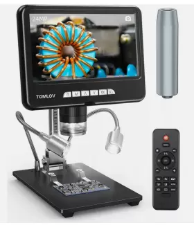 1200x24mp Tomlov Dm401 7 Inch 2k Digital Microscope Hdmi Lcd Coin With Screen
