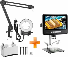 Dm402-pro Tomlov 10 Inch Digital Magnifier Flexible Armsoldering Microscope Electronic Repair #2
