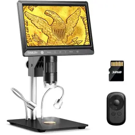 Dm702 Tomlov Digital Microscope Full View Coin With 10 Inch Screen Mag