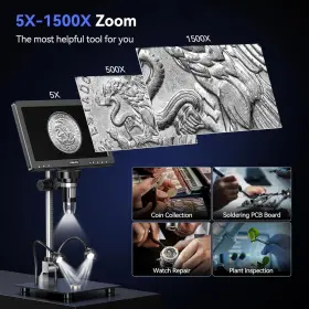 Dm9-max Tomlov Dm9 Max 10.1 Inch Ips Hdmi Digital Microscope 1500x 20mp Soldering #3