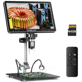 Dm9-max Tomlov Dm9 Max 10.1 Inch Ips Hdmi Digital Microscope 1500x 20mp Soldering
