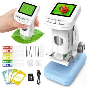 1200x Tozuoup 5813 Microscope For Kids Pocket Portable Microscopes Blue