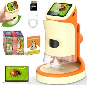 1000x Uarzt 790758816113 Digital Microscope For Kids Hd Handheld With Full Color Science Toy Age 4-12