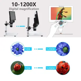 1200x Uf-tools 250653753828 7 Inch Lcd Digital Microscope With 64gb Tf Card Magnification 12mp Ultrapr #3
