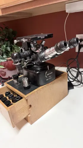 Mec-4030 Unitrons Unitron Mec 4030 Binocular Inverted Metallurgical Microscope Vintage