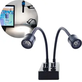 Upwtkim 762730033351 Microscope Light Source Usb Desk Dual Gooseneck Lights Led Mini Spot I
