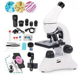 100x-2000x Uscamel Ux002 Compound Monocular Microscope For Kids Adult With Slides Set