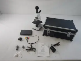 Vb-m001-b Vabiooth Vb-m001 - Dual-view Compound Monocular Microscope With 7 Inch Lcd Screen