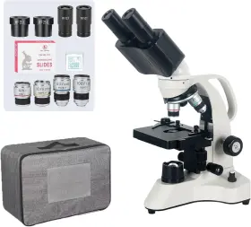 Vb-m011 Vabiooth Binocular Microscope 40x 2500x With Double Layer Stage And Bag - Nib