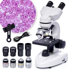 200x-5000x Velamnia Jx-b001 Led Binocular Compound Microscope Magnification Professional Binoc