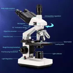 Fsxwj5000xsme13qf Vevor Compound Trinocular Microscope 40x-5000x Two-layer Mechanical Stage #3
