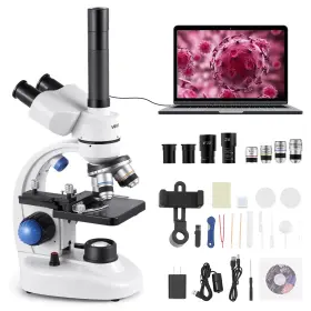 40-5000x Vevor H-33a Professional Trinocular Compound Microscope Kit Magnification