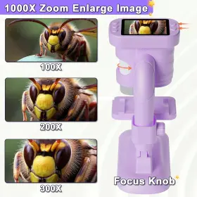 Lz8612 Vfu Kids Microscope - Mini Handheld For Portable Pocket Digital Mic #3
