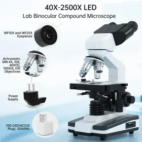 40x-2500x Vipih I060-a003 Binocular Compound Microscope For Kids Adult With Slides Set T5 #3
