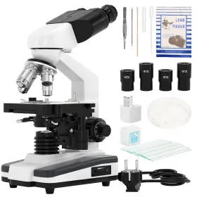 40x-2500x Vipih I060-a003 Binocular Compound Microscope For Kids Adult With Slides Set T5