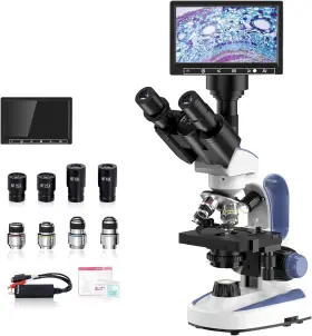 40x-2500x Vitano 445035271224 Microscope For Adults With Magnification Dual-view Lab Trinocu