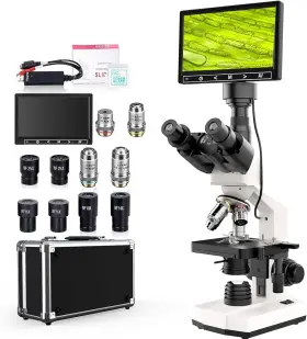 40x-2500x Vitano 975693574524 Lab Trinocular Compound Microscope With Magnification Dual-view Mi