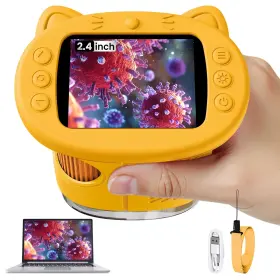 Vo-386-03 Vorth Microscope For Kids 2.4 Inch Digital With 1000x Yellow