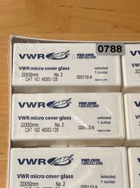48382-128 Vwr Case Of 10 Micro Cover Glasses Rectangular No. 2 22x50mm Cat #2