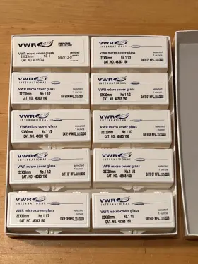 48393-150 Vwr Case Of 10 Micro Cover Glasses Rectangular No 1 1/2 22x30mm Cat