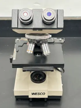 Vu2300 Wesco Binocular Compound Microscope With 4x 10x 40x 100x Objectives