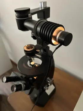 M40-82649 Wild Heerbrugg Inverted Microscope Turns On
