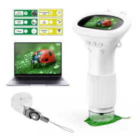 Scope-1 Winwend Microscope For Kids - Portable Handheld Magnifying Glass Girls Mini Dig
