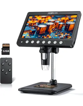Microscope1200xmagnification Winwend Us-zzx-microscoope-330 7 Inch Digital High-definition Ips Screen-32gb Sd-remote