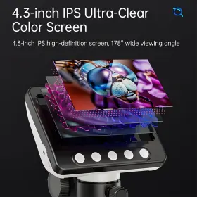 1000x Wkr 735550382213 Digital Microscope 4.3 Inch Lcd Usb Coin 1080p Error Magn #3