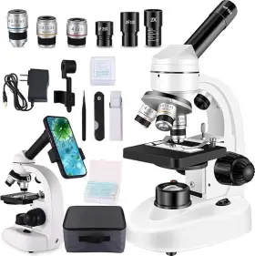 B0f2fhv843 Woehrsh Compound Binocular Microscope Wf10x And Wf25x Eyepieces 40x-2000x Magnificati