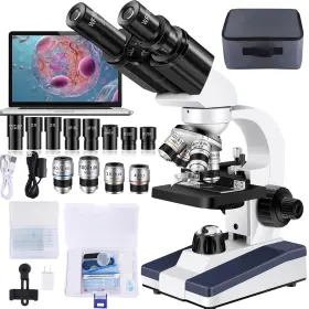40x-2500x Woehrsh La-501 Microscope For Adults Wf10x And Wf25x Eyepieces Magnification Wit