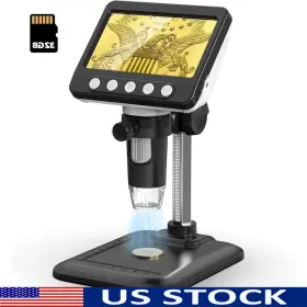 1000x Xmsj 313034077055 Digital Microscope 4.3 Inch Lcd Coin Magnifier 1080p Usb Compatible Window
