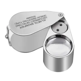 Xyk-24 Xyk 761290854369 40x Full Metal Illuminated Jewelry Loop Magnifier Pocket Folding Magnify